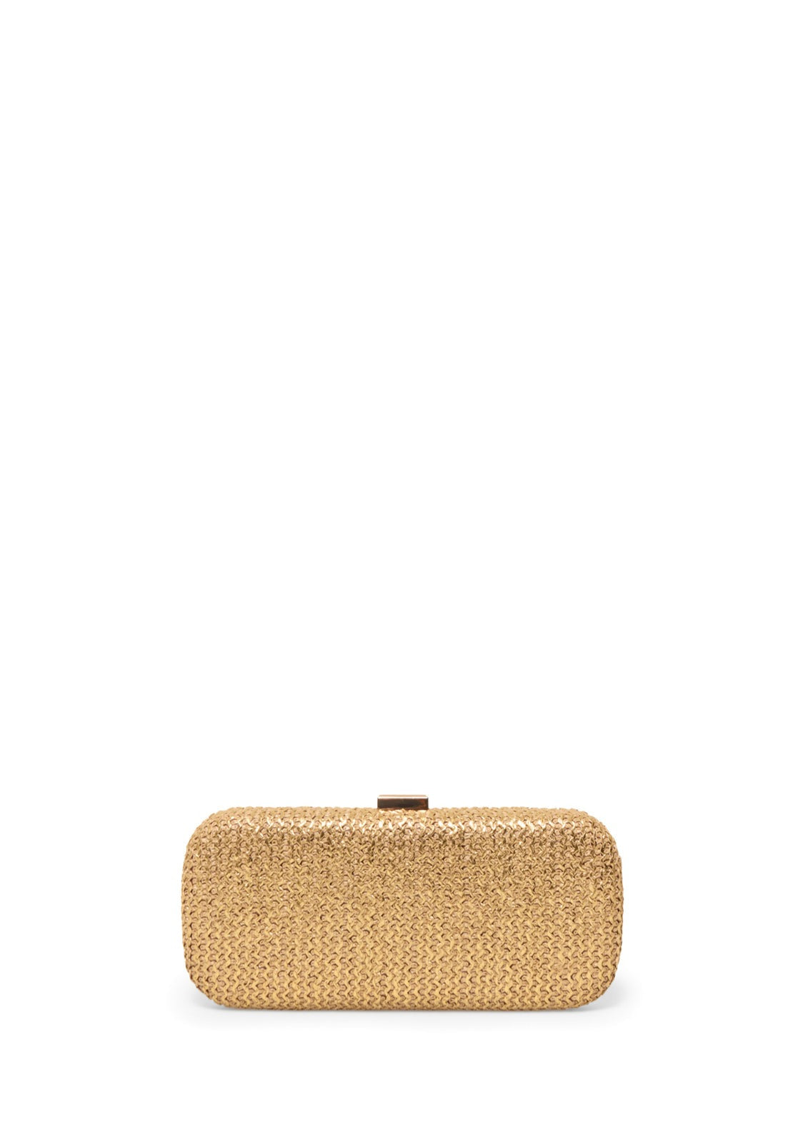 Elongated Raffia Box - Gold