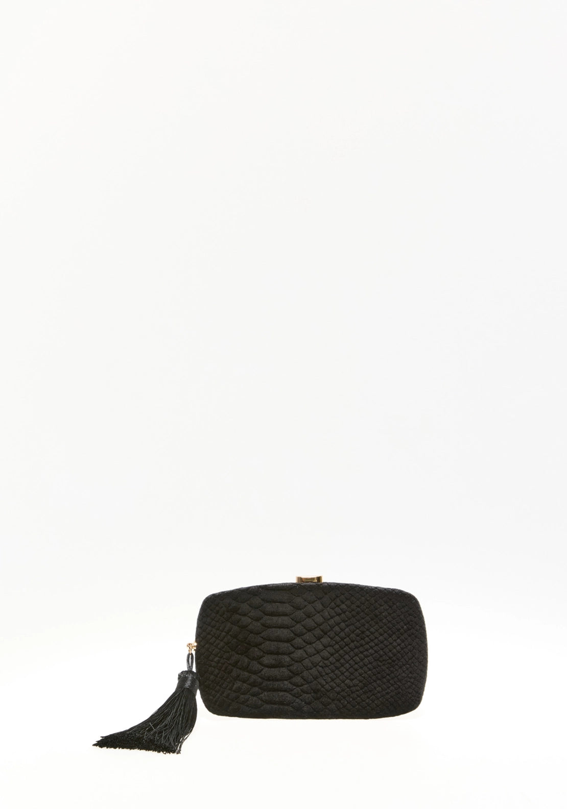 Velvet Clutch Bag - Black