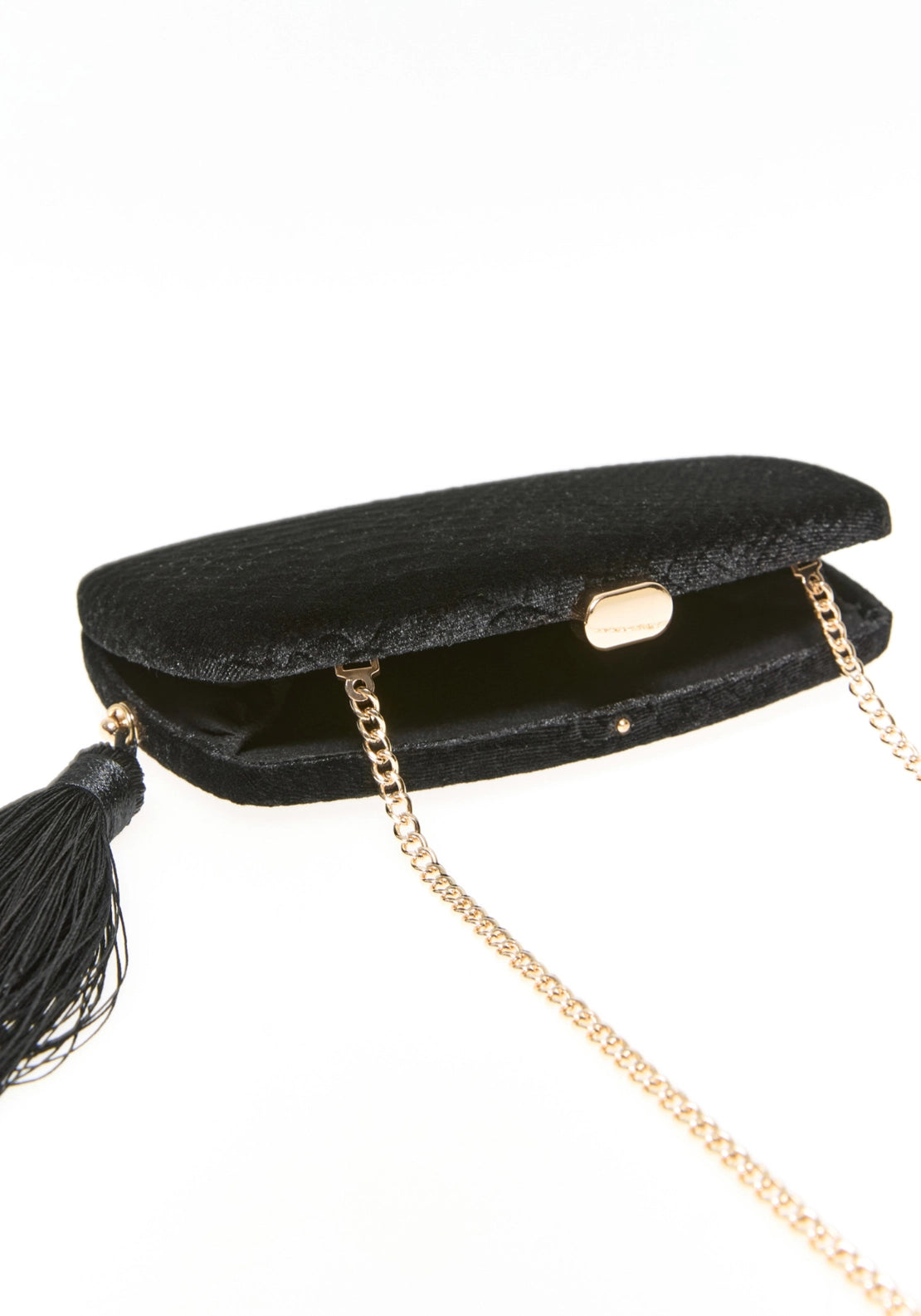 Velvet Clutch Bag - Black