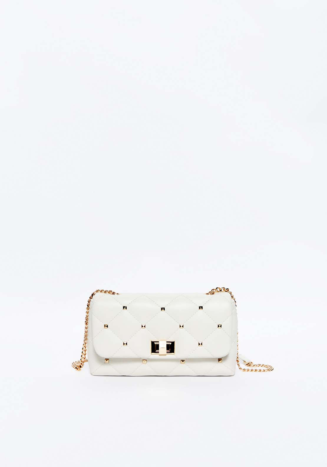 Sfera Studs quilted crossbody bag - Green 1 Shaws Department Stores
