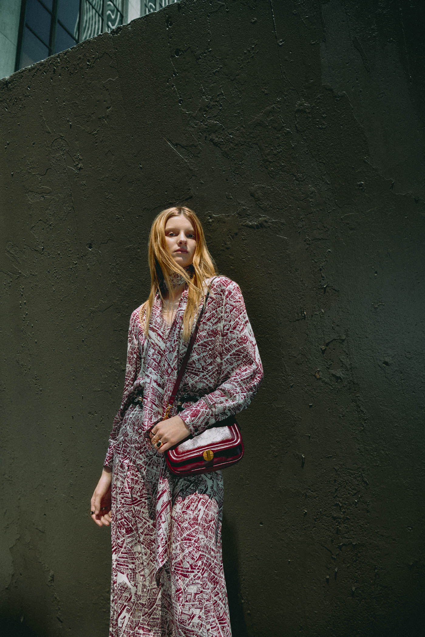 Sfera Patent Leather Bag - Burgund 5 Shaws Department Stores