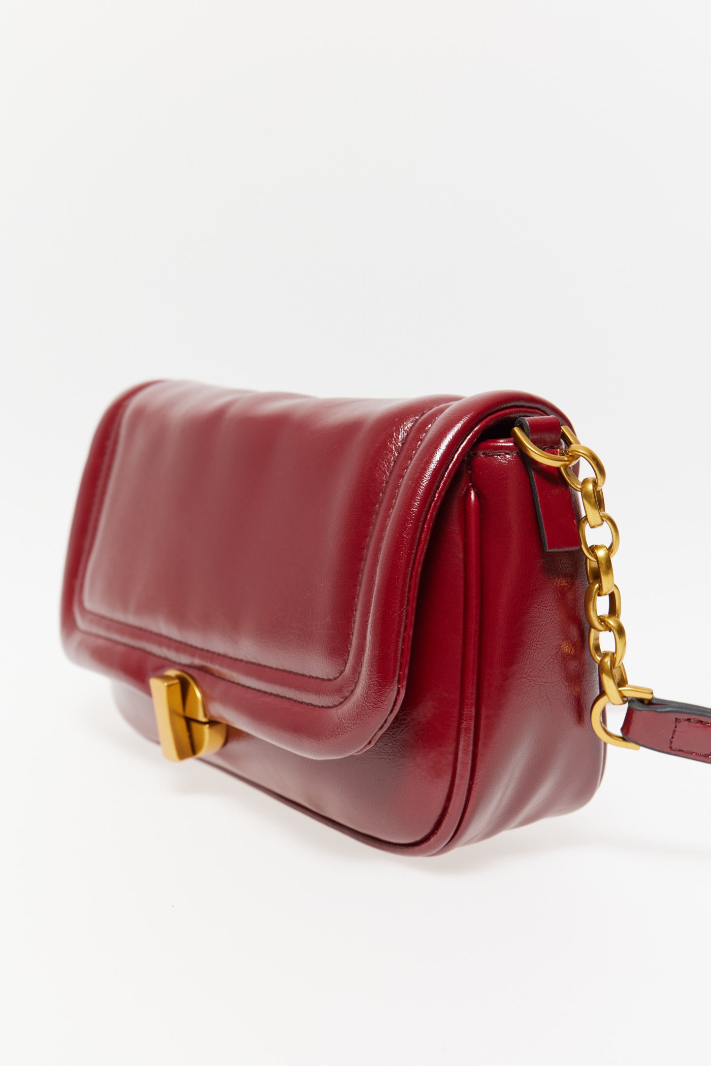 Sfera Patent Leather Bag - Burgund 3 Shaws Department Stores