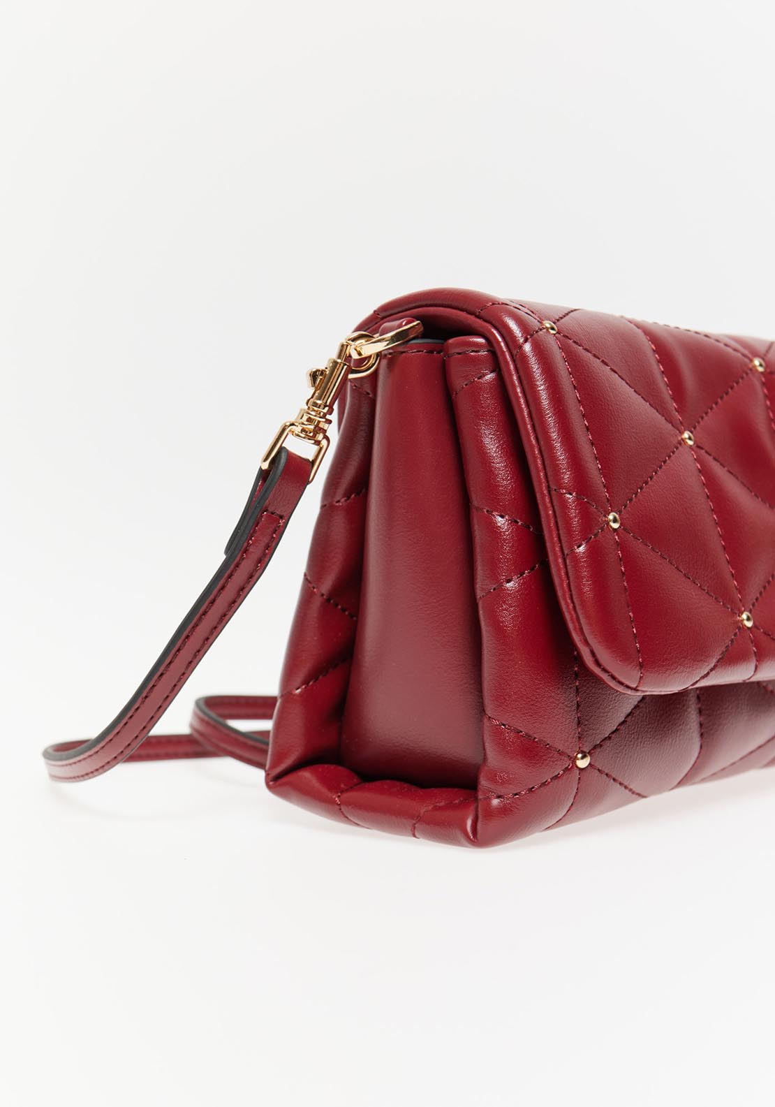 Sfera Quilted Studded Crossbody Red - Red 3 Shaws Department Stores