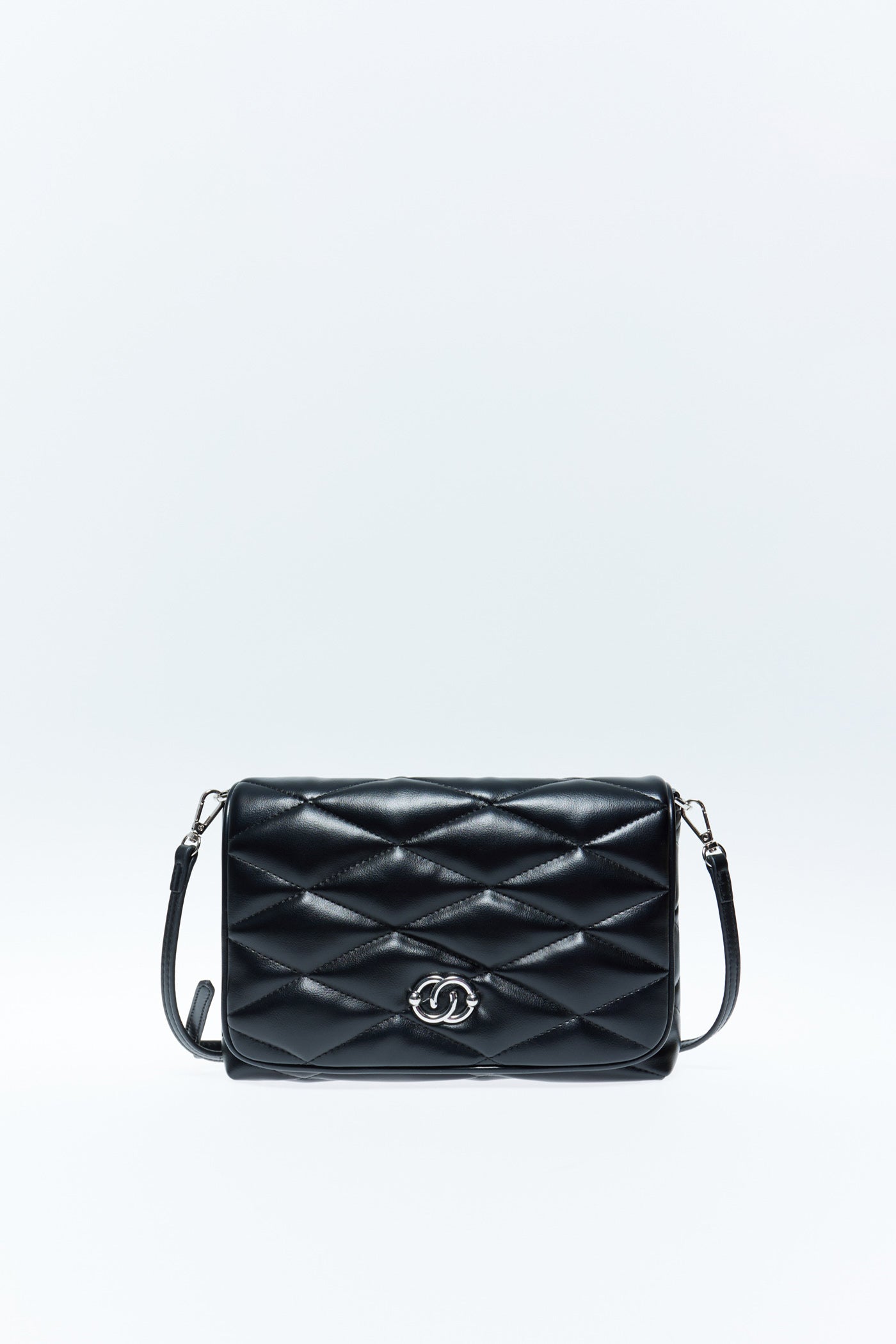 Sfera Quilted Detail Crossbody Bag - Black 1 Shaws Department Stores