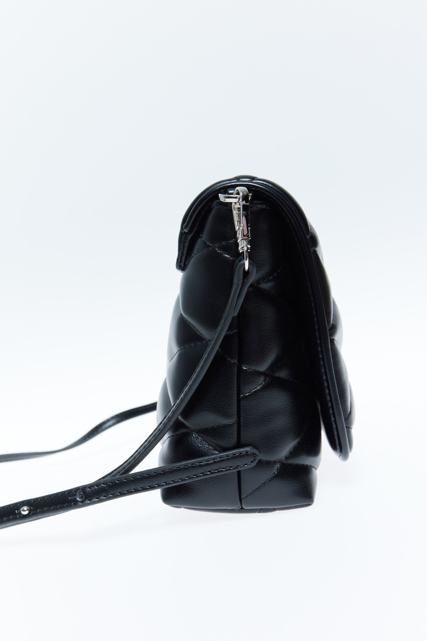 Sfera Quilted Detail Crossbody Bag - Black 3 Shaws Department Stores