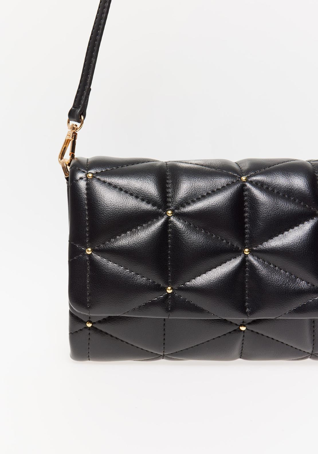 Sfera Quilted Crossbody Studs - Black 4 Shaws Department Stores