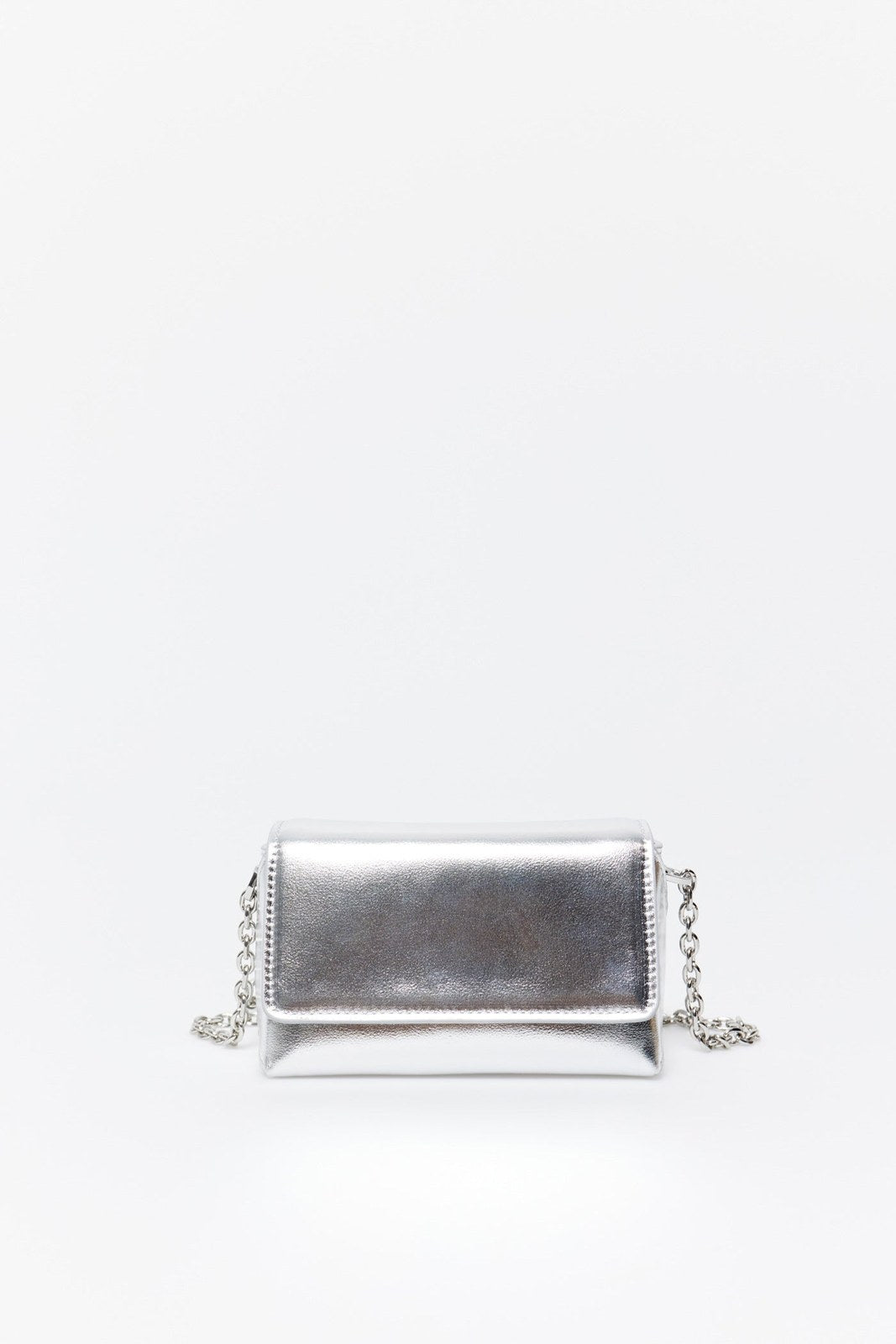 Sfera Small Rigid Crossbody - Silver 1 Shaws Department Stores