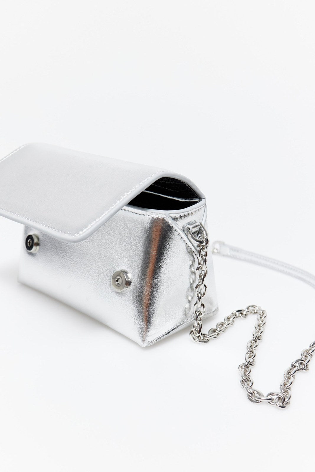 Sfera Small Rigid Crossbody - Silver 3 Shaws Department Stores