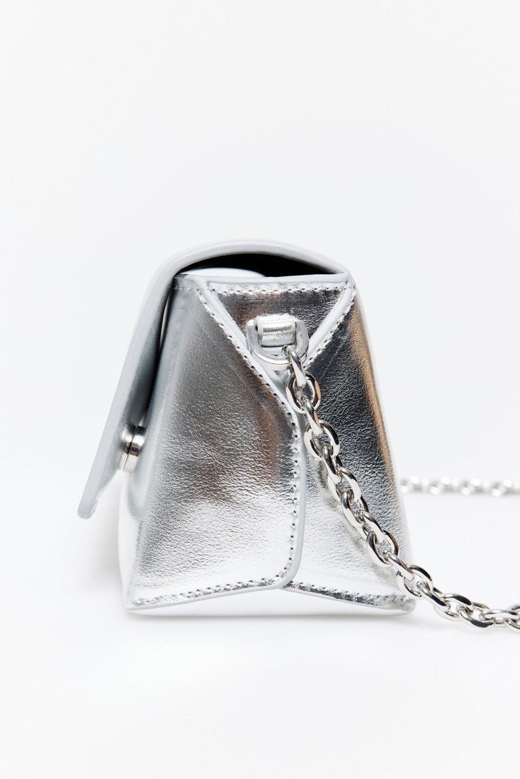 Sfera Small Rigid Crossbody - Silver 4 Shaws Department Stores