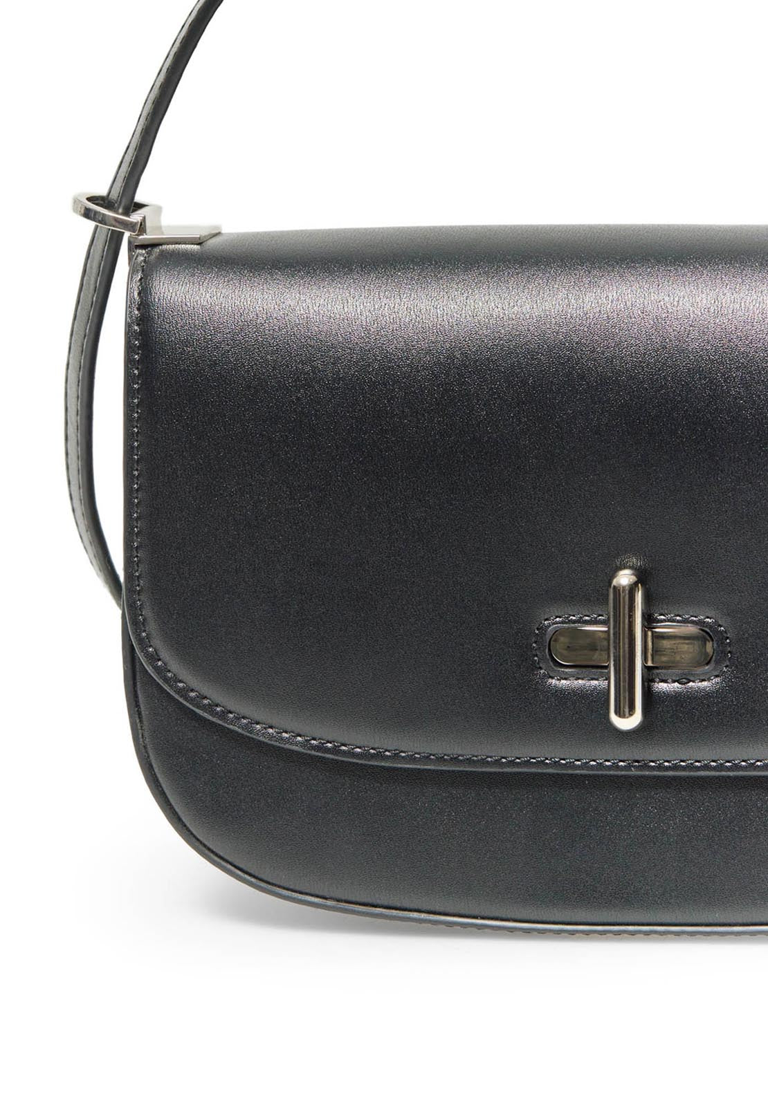 Structured Bag With Clasp - Black