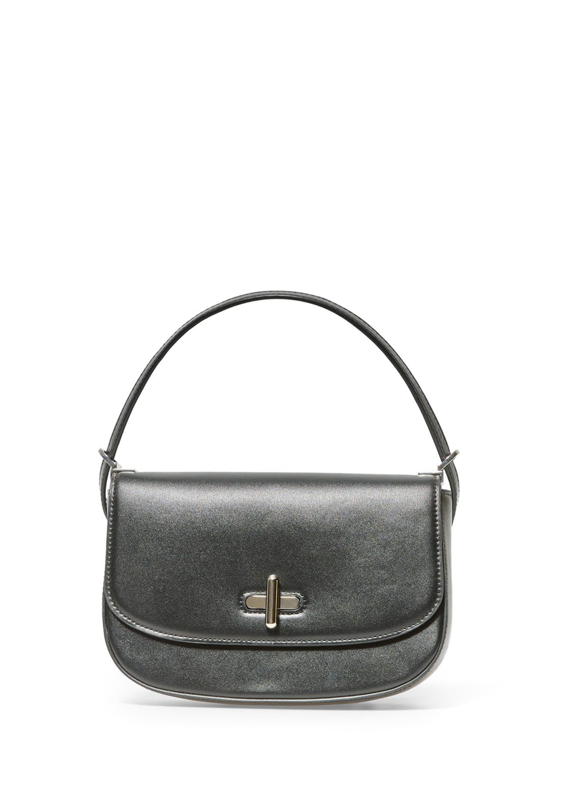 Structured Bag With Clasp - Black