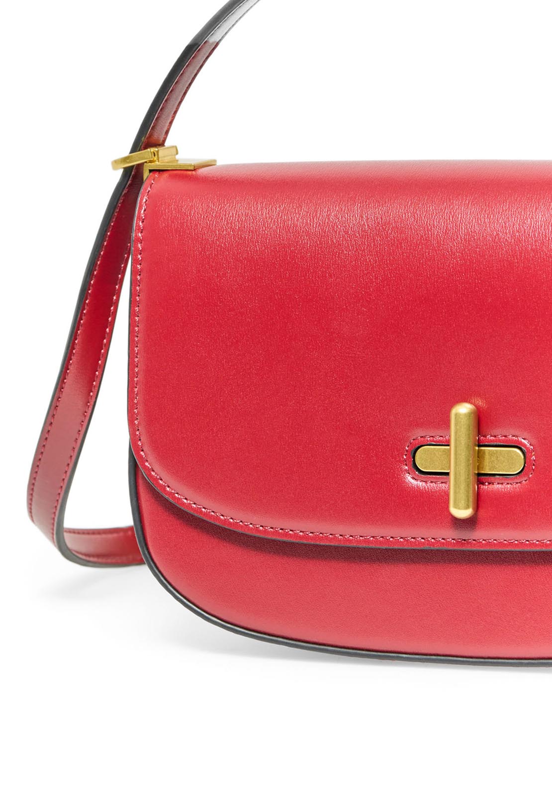 Structured Bag With Clasp - Red