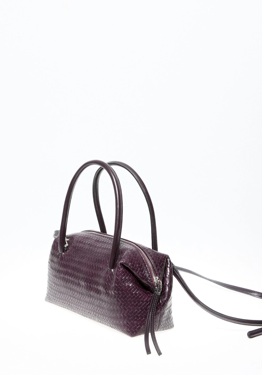 Braided Shoulder Bag - Wine