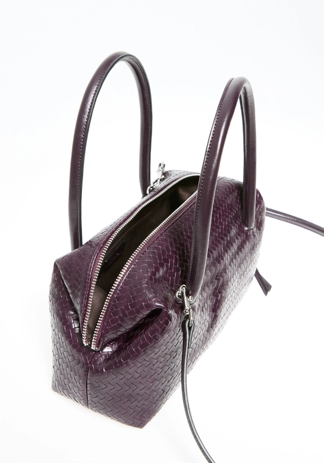 Braided Shoulder Bag - Wine