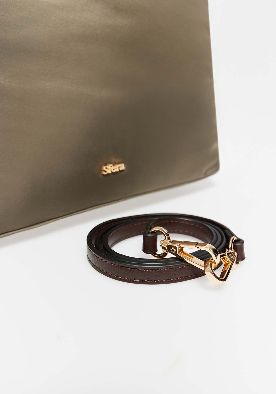 Sfera Medium Nylon Bag - Green 3 Shaws Department Stores