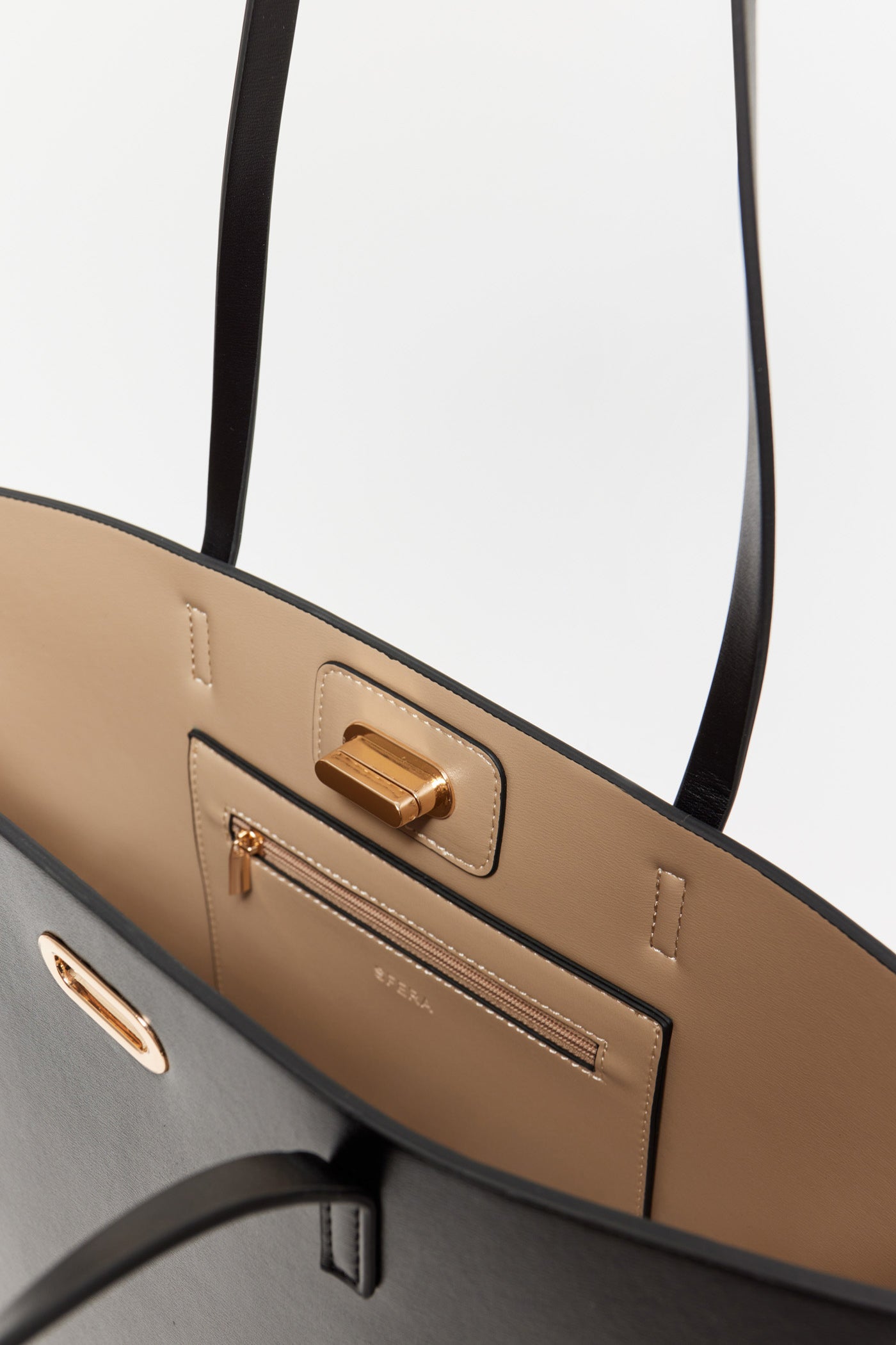 Sfera Rigid Shopper Bag - Black 2 Shaws Department Stores