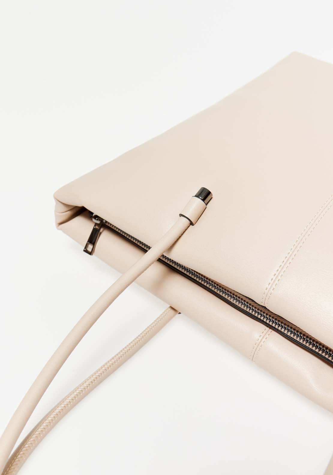 Sfera Tubular Handles Bag - Beige 2 Shaws Department Stores