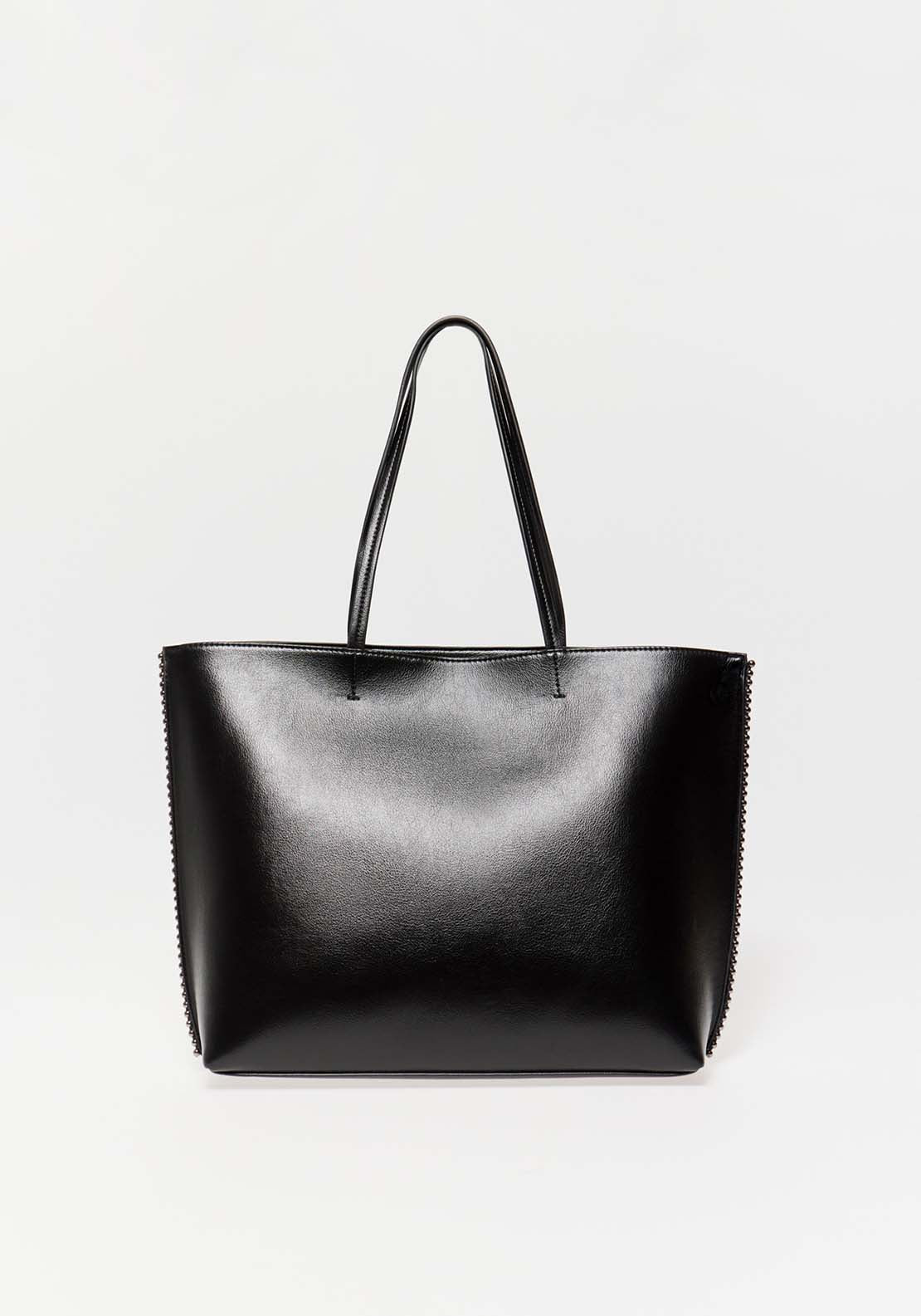Sfera Stud Detail Large Bag - Black 1 Shaws Department Stores