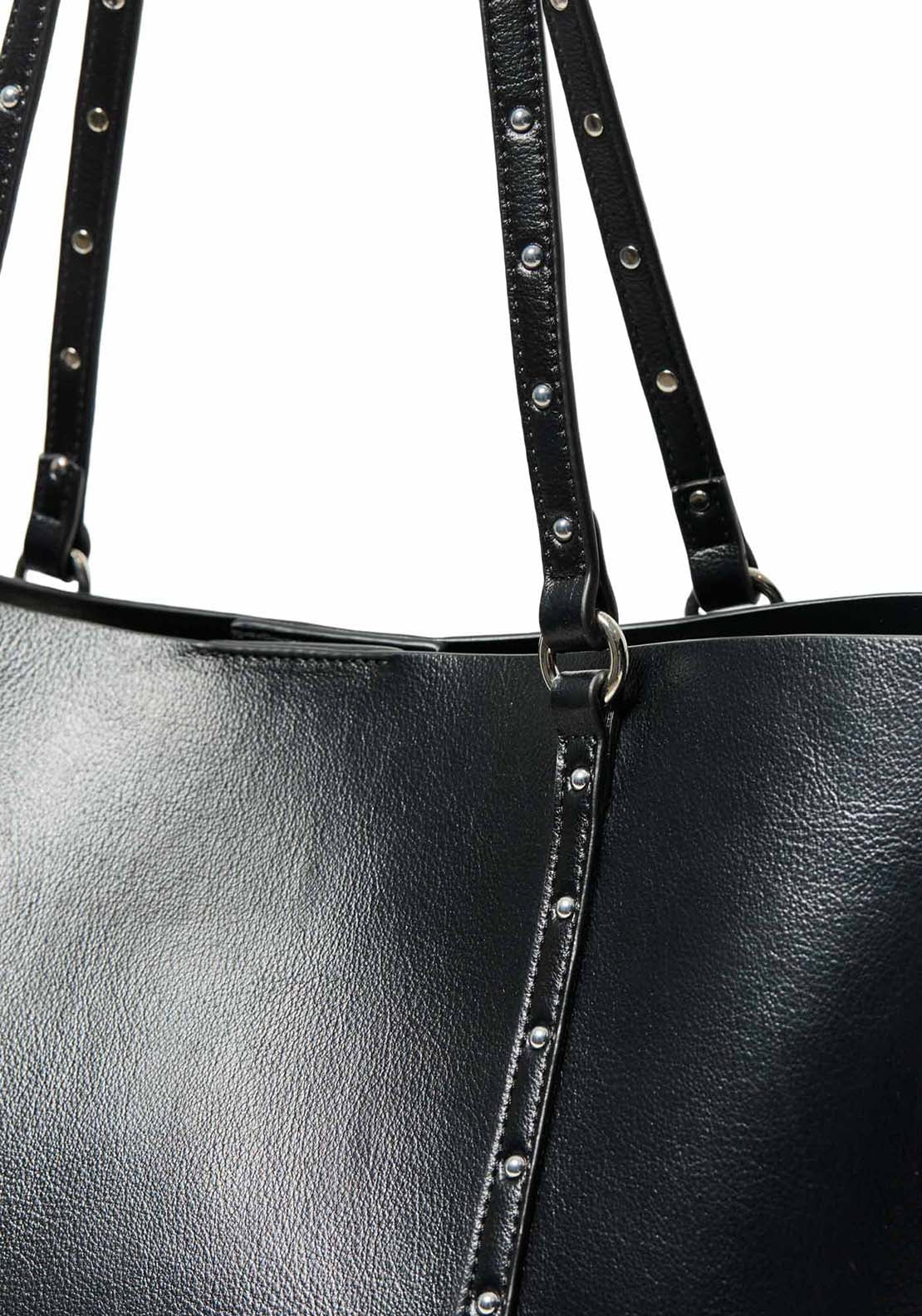 Structured Studded Bag - Black