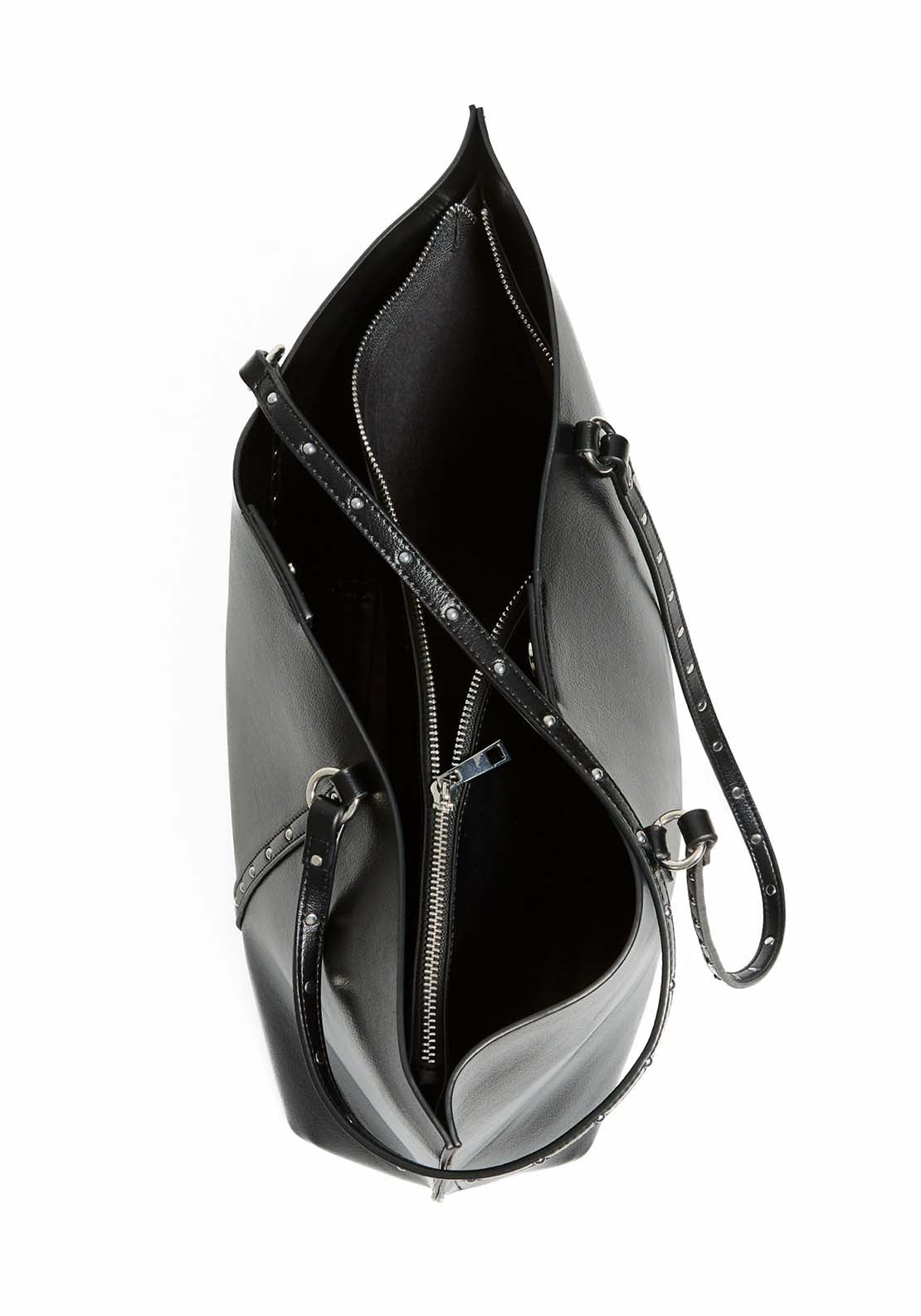 Structured Studded Bag - Black