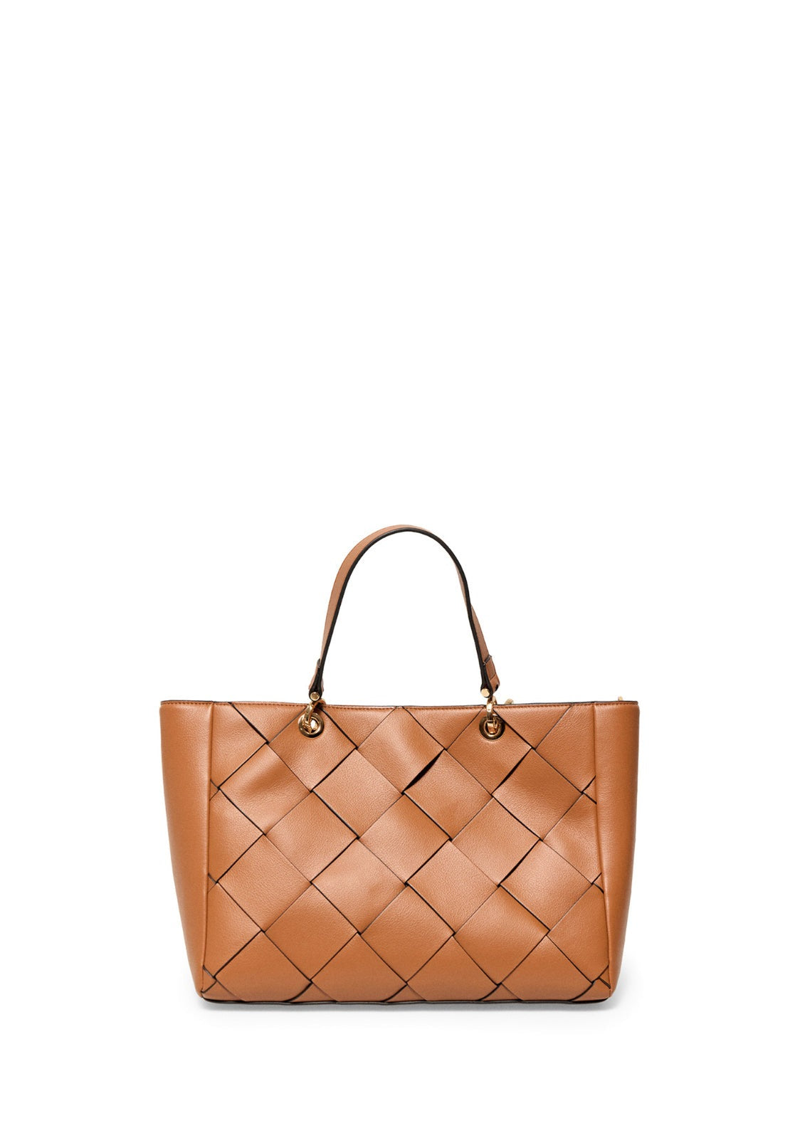Braided Handle Bag - Brown