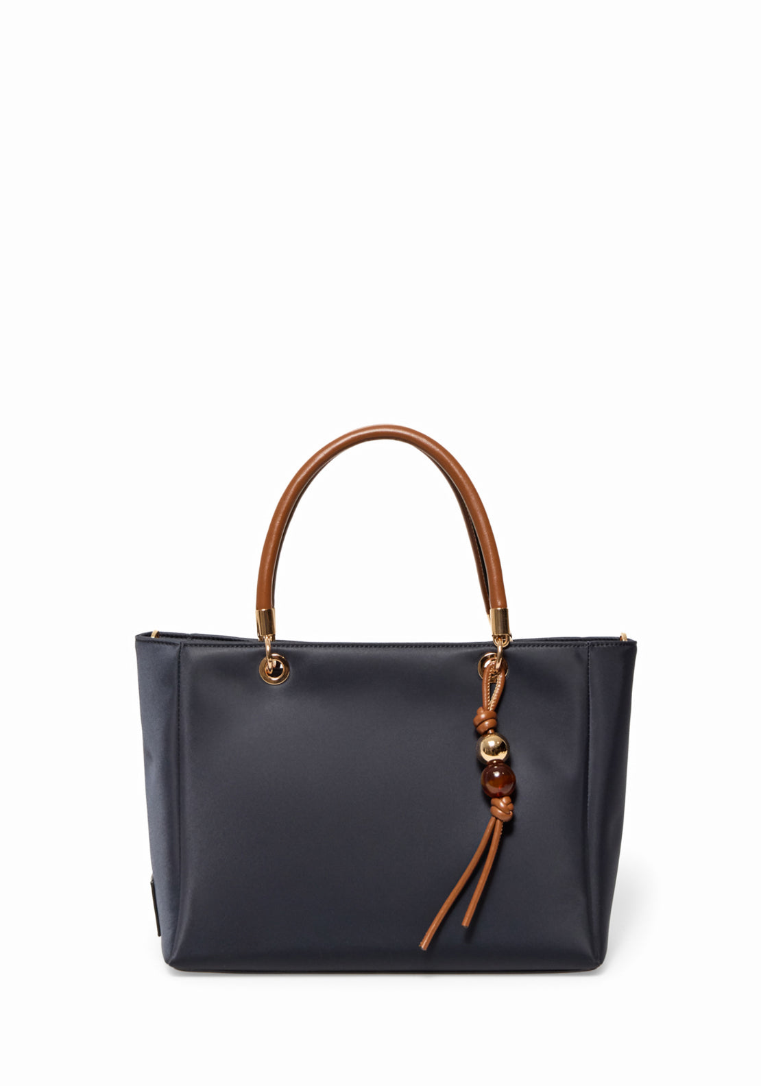 Nylon Tote With Handle - Navy