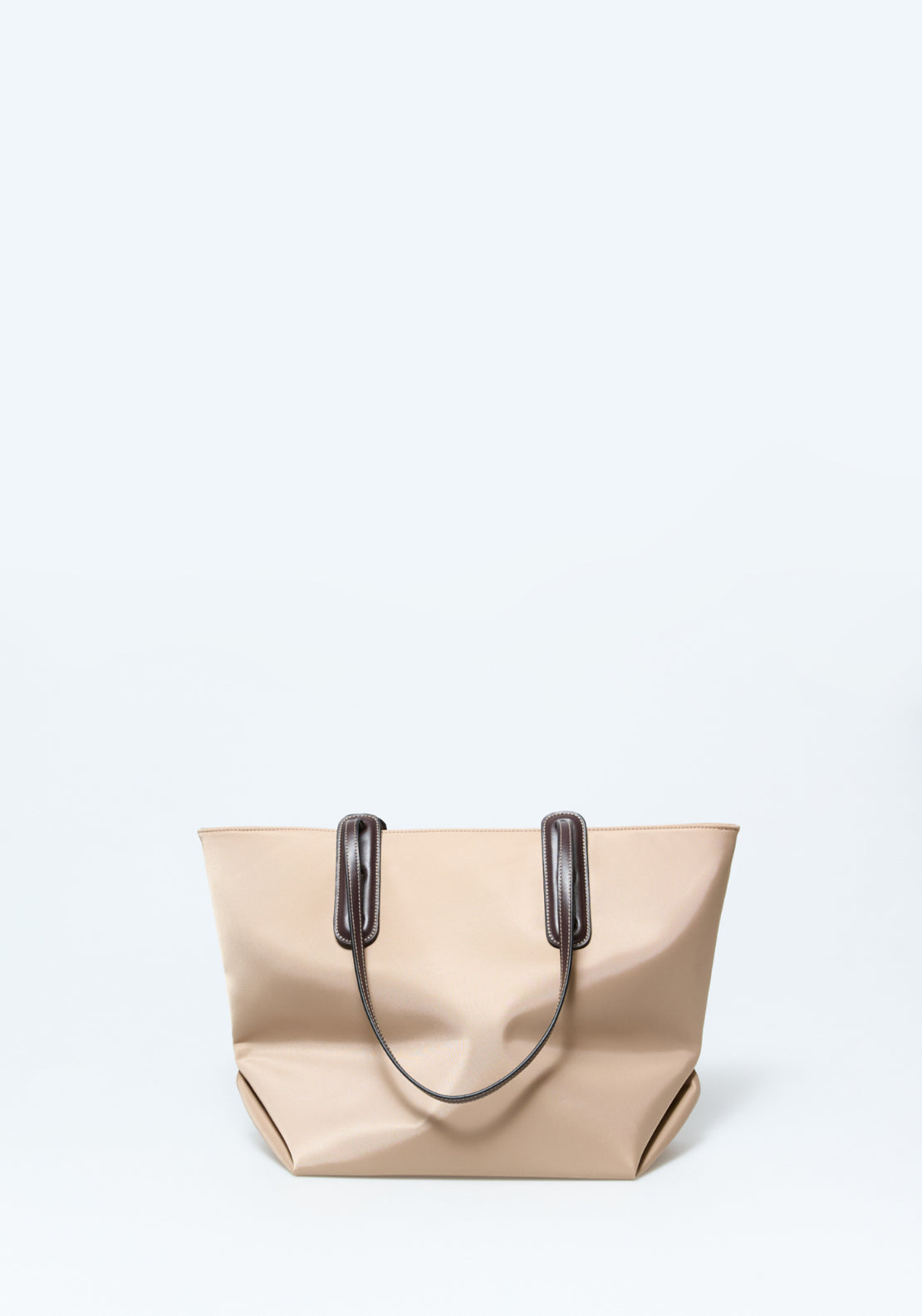 Nylon Shopper Bag - Brown
