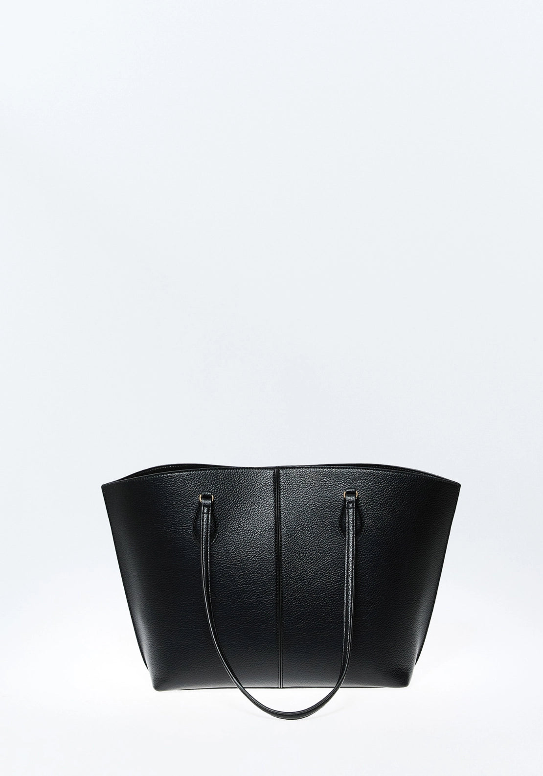 Large Solid Colour Shopper Bag - Black