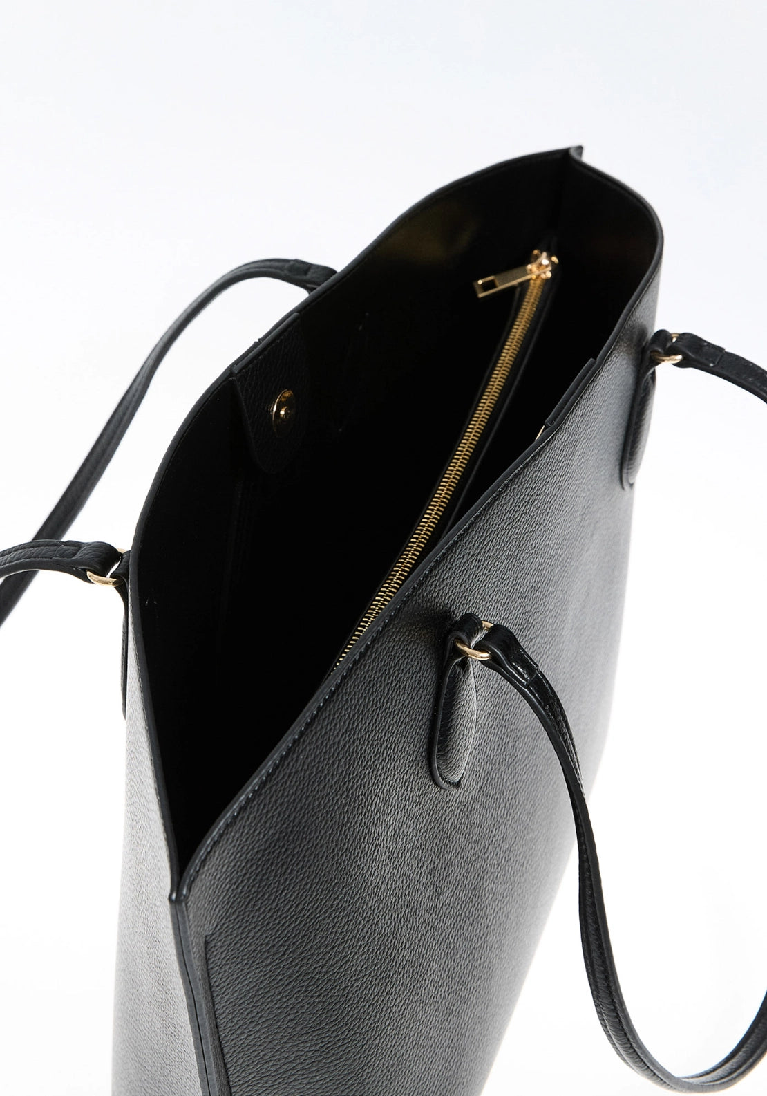 Large Solid Colour Shopper Bag - Black