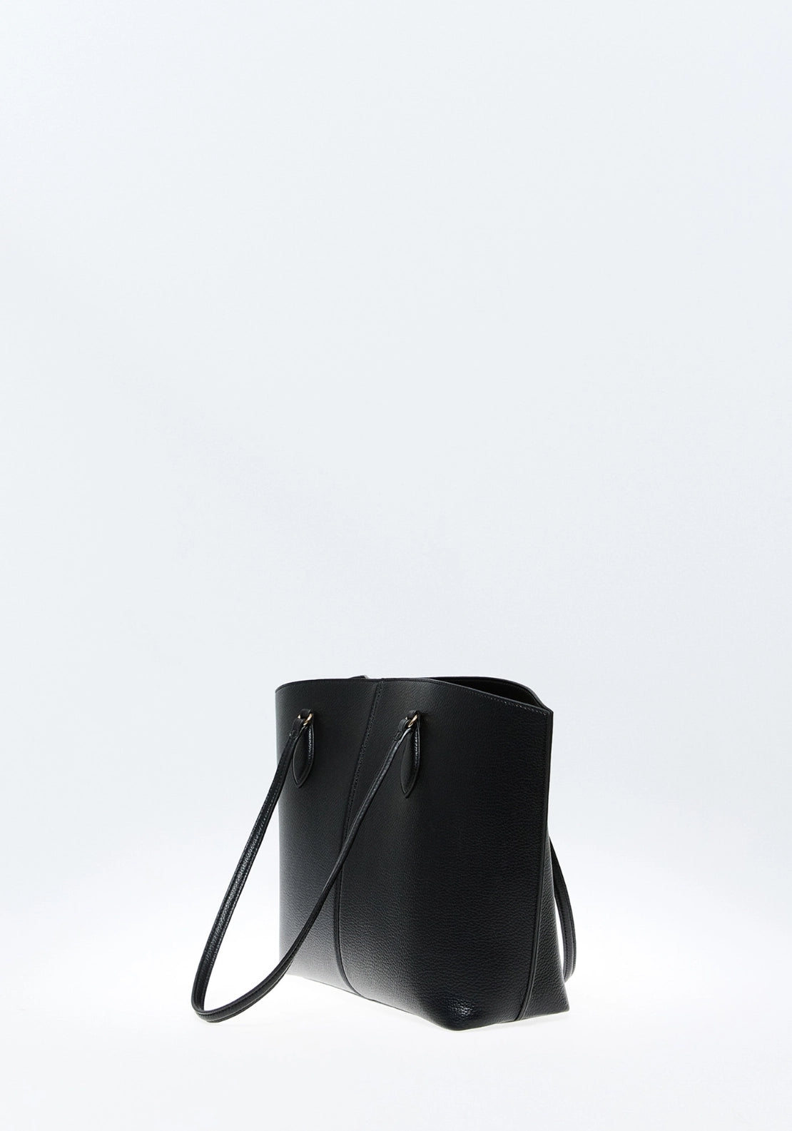 Large Solid Colour Shopper Bag - Black