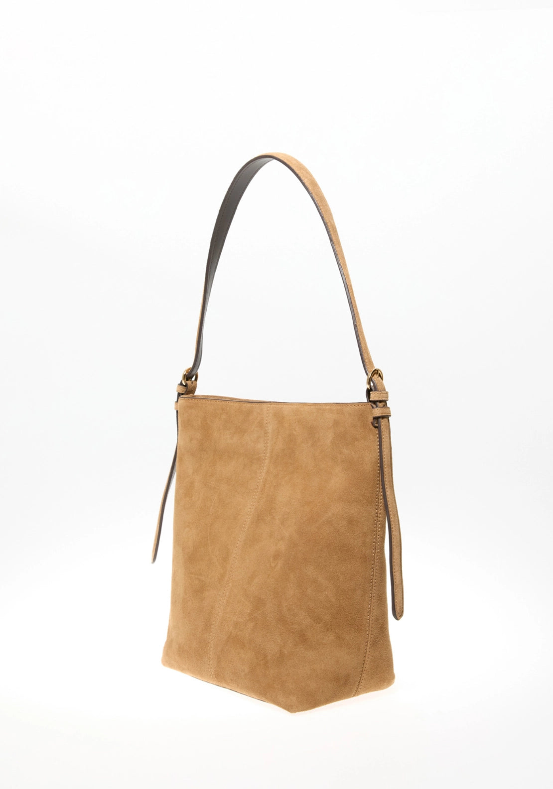 Leather Hobo Bag - Brown
