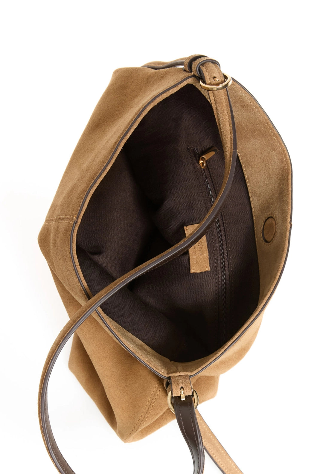 Leather Hobo Bag - Brown