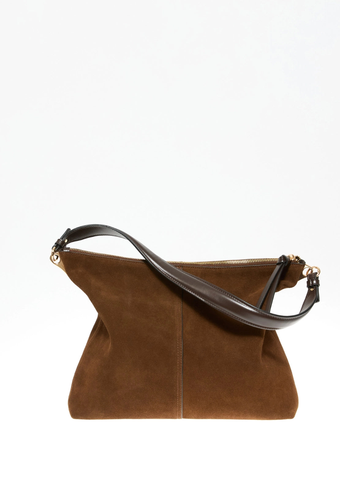 Leather Shoulder Bag - Brown
