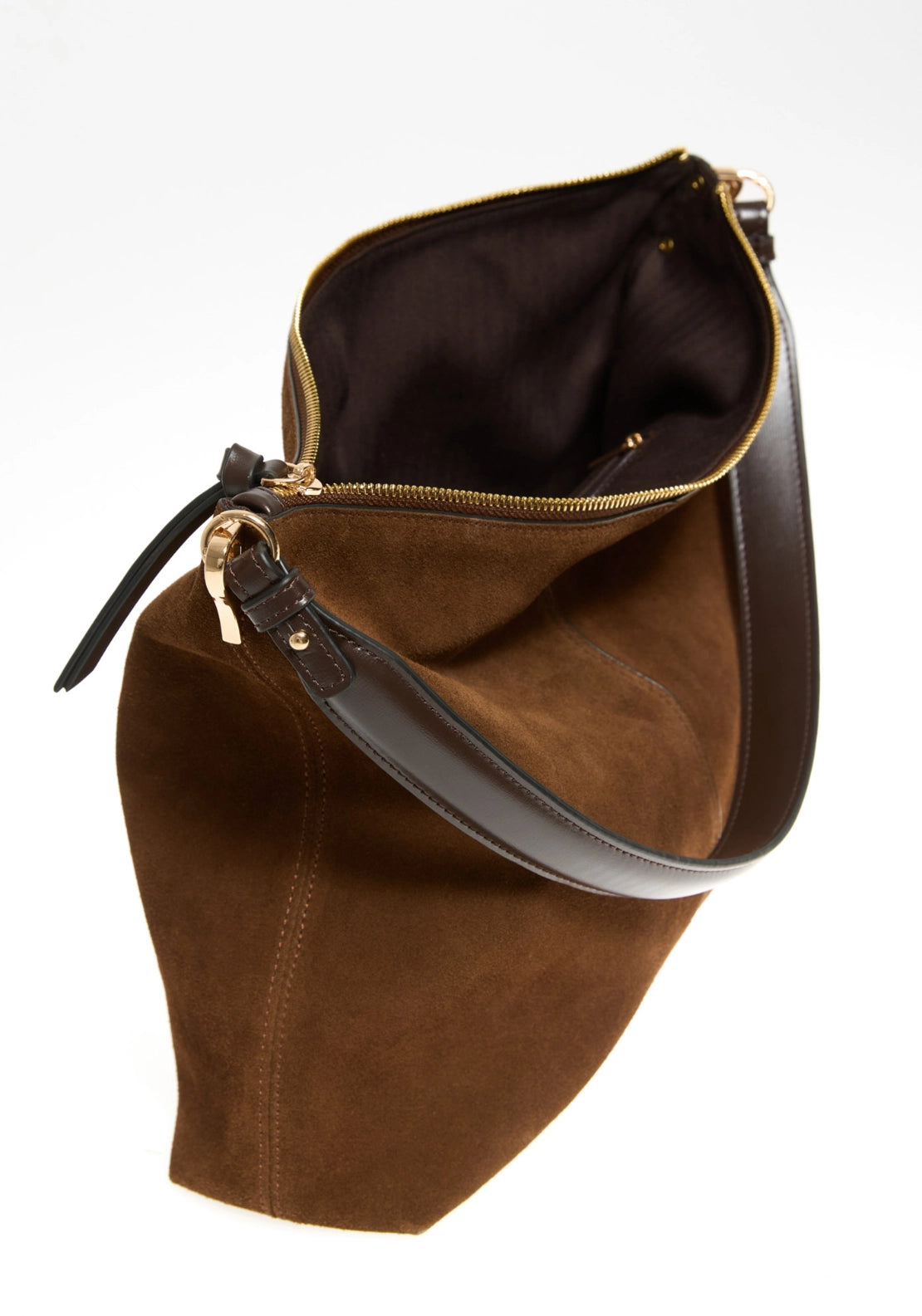 Leather Shoulder Bag - Brown