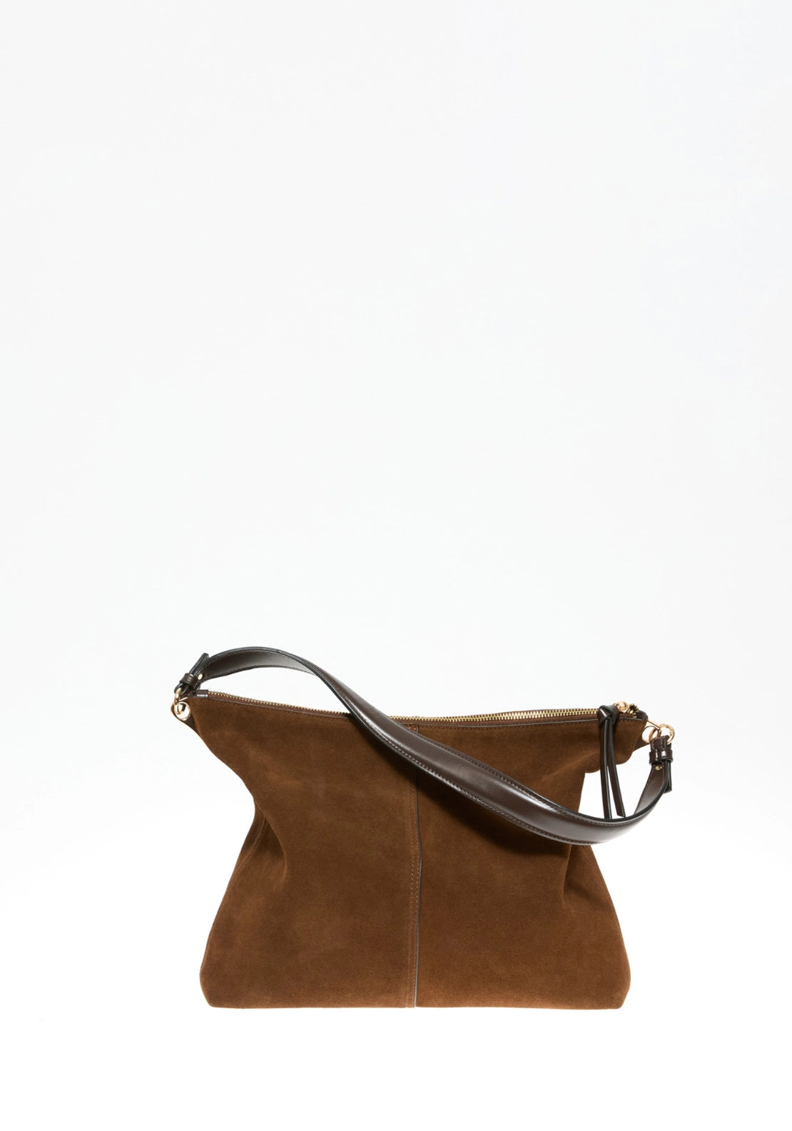 Leather Shoulder Bag - Brown