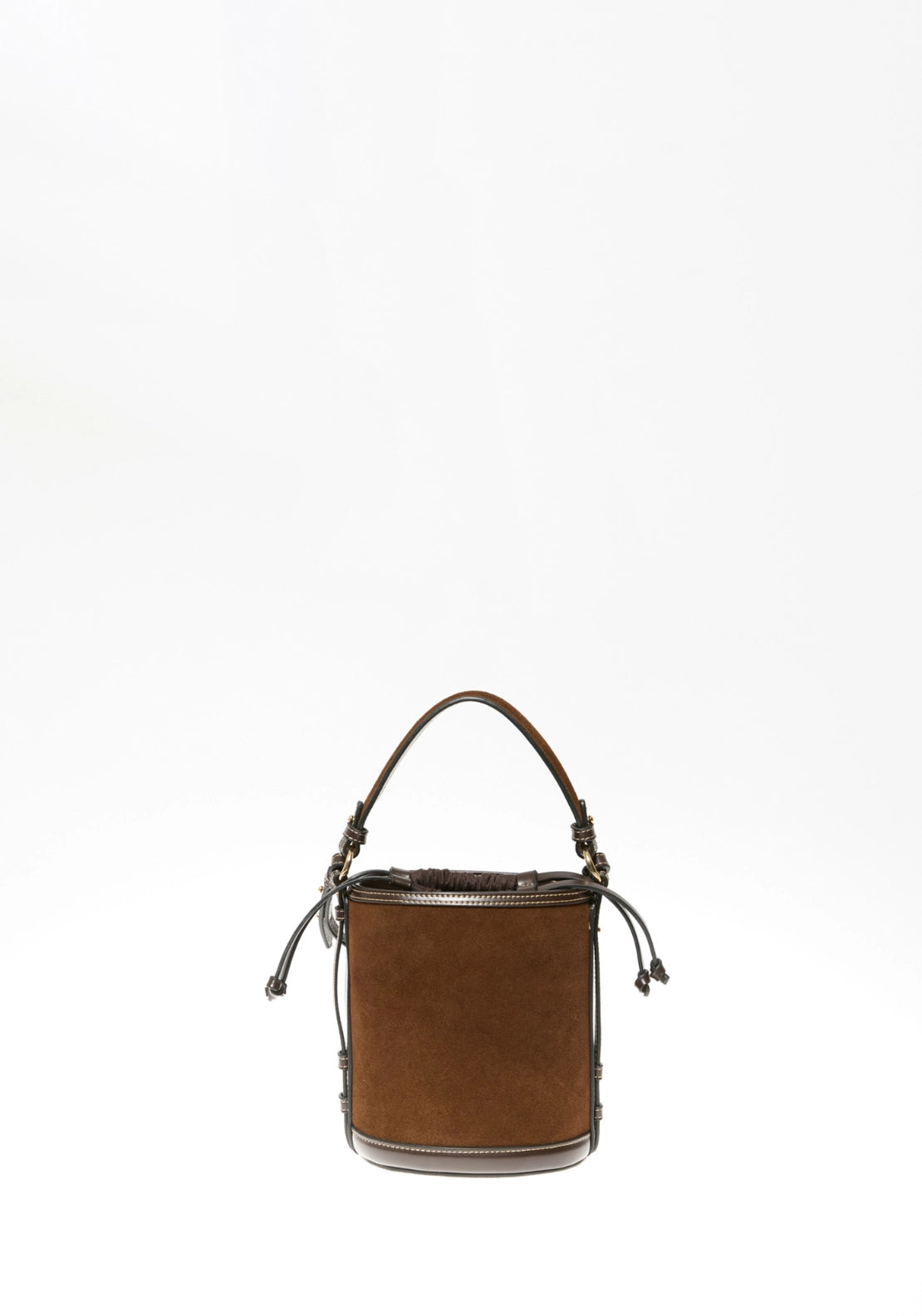 Leather Bucket Bag - Brown
