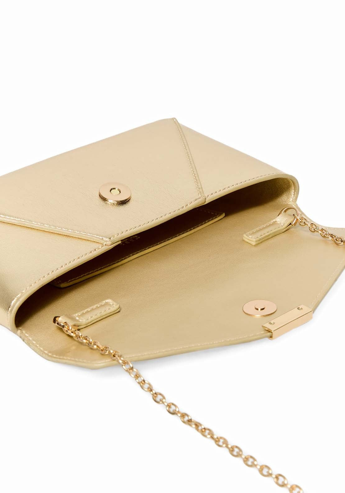 Mini Triangular Flap Bag - Gold