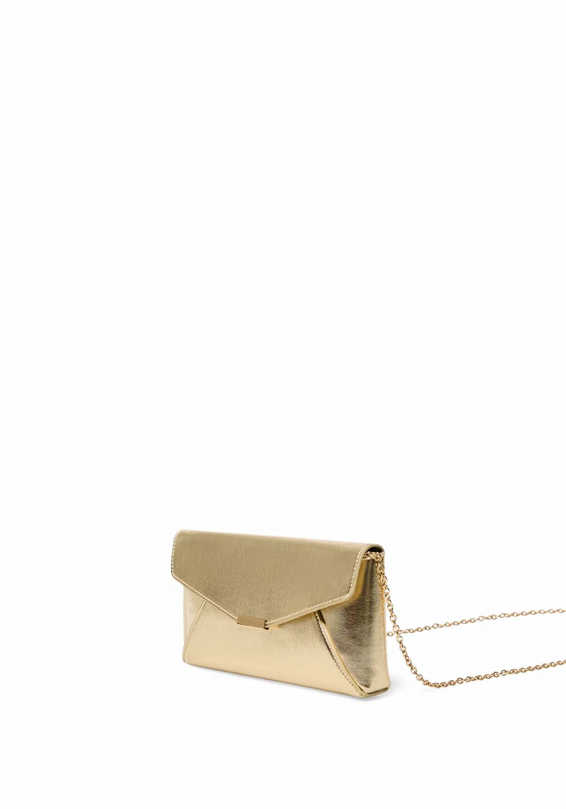 Mini Triangular Flap Bag - Gold