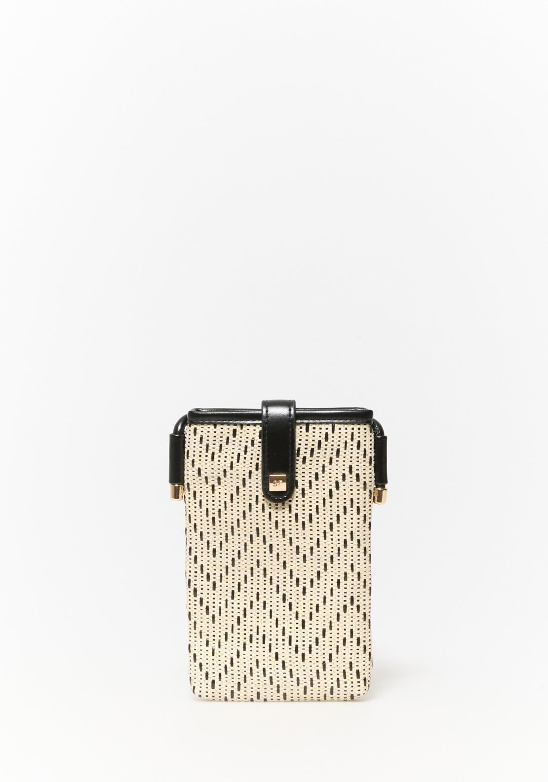 Raffia Phone Holder - Black