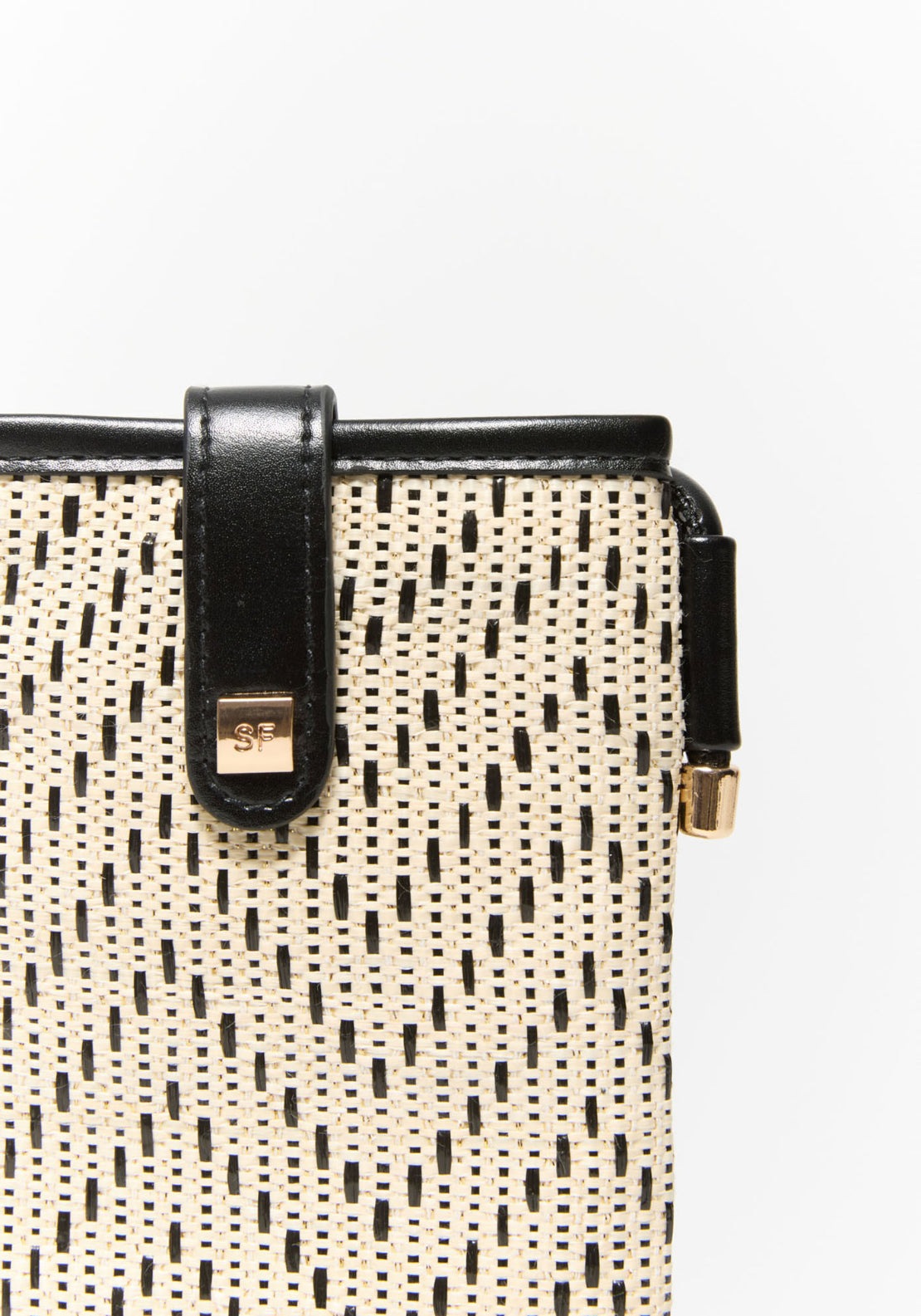 Raffia Phone Holder - Black