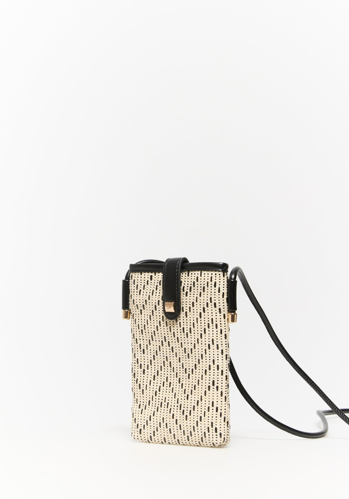 Raffia Phone Holder - Black