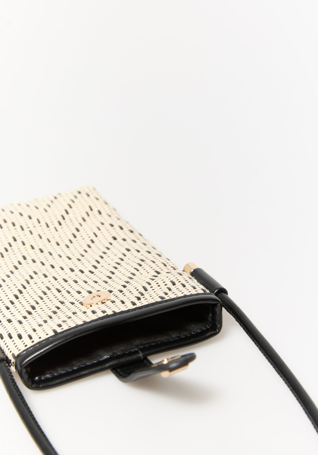 Raffia Phone Holder - Black