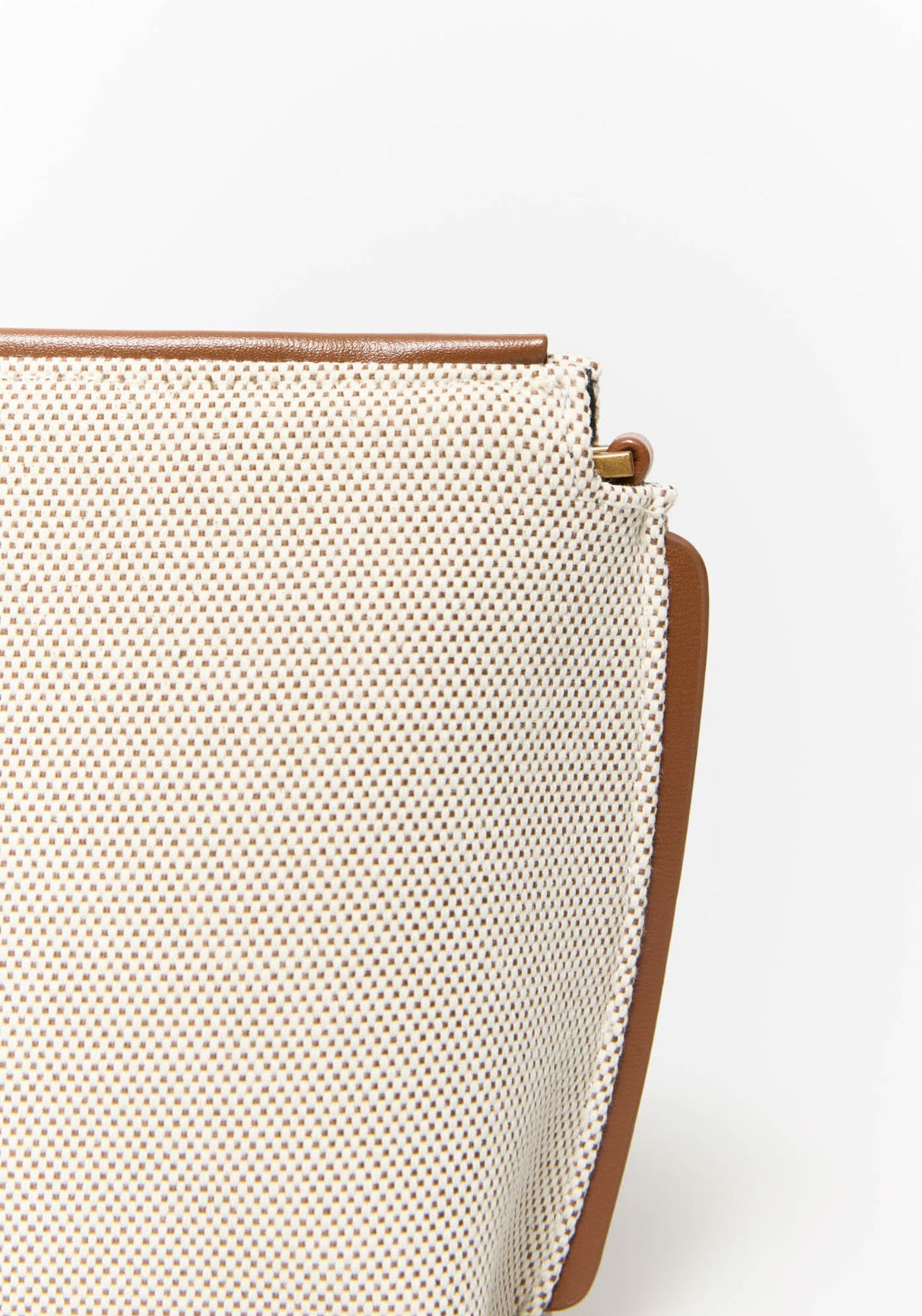 Combined Canvas Mini Bag - Beige
