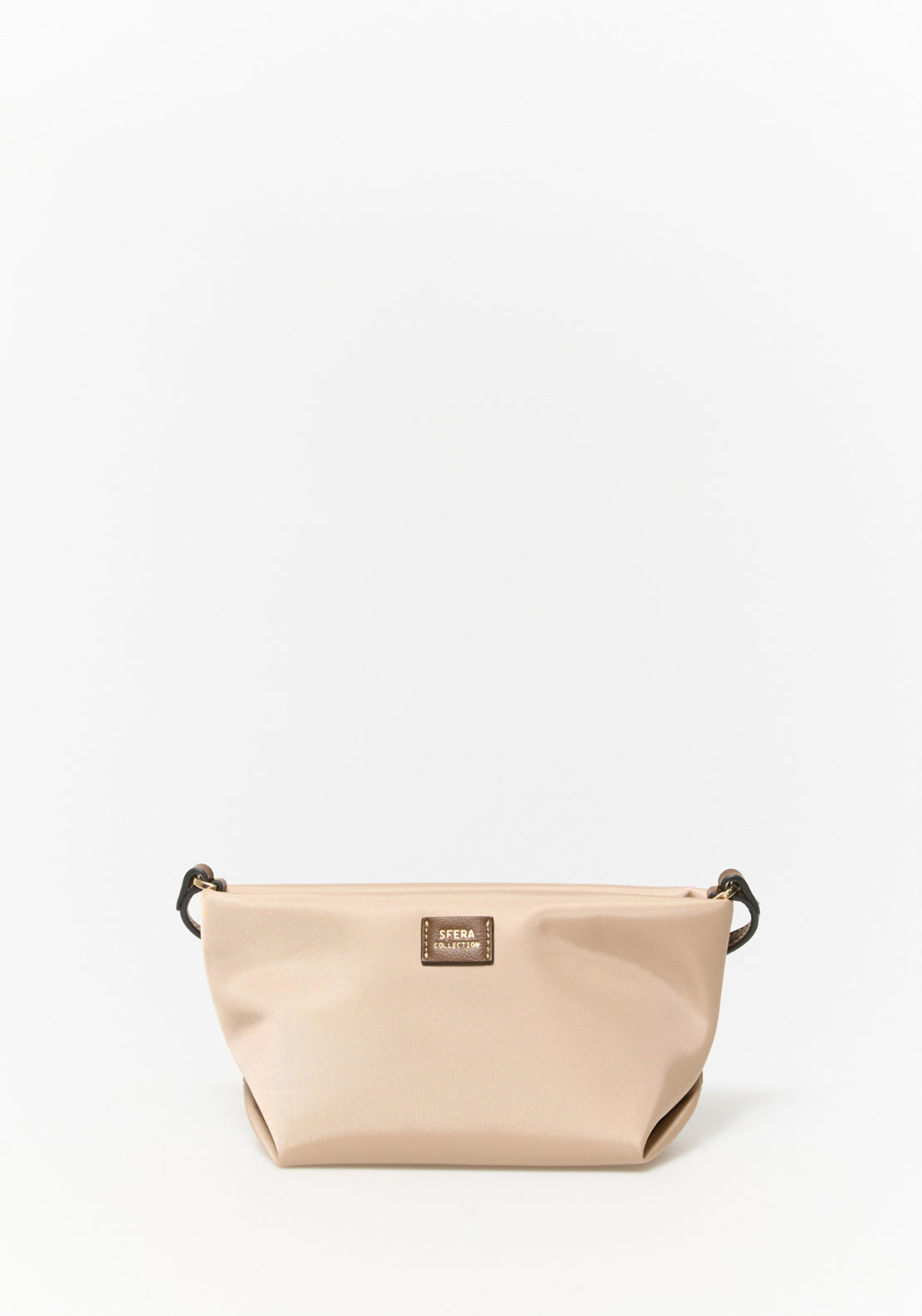 Nylon Crossbody Bag - Brown