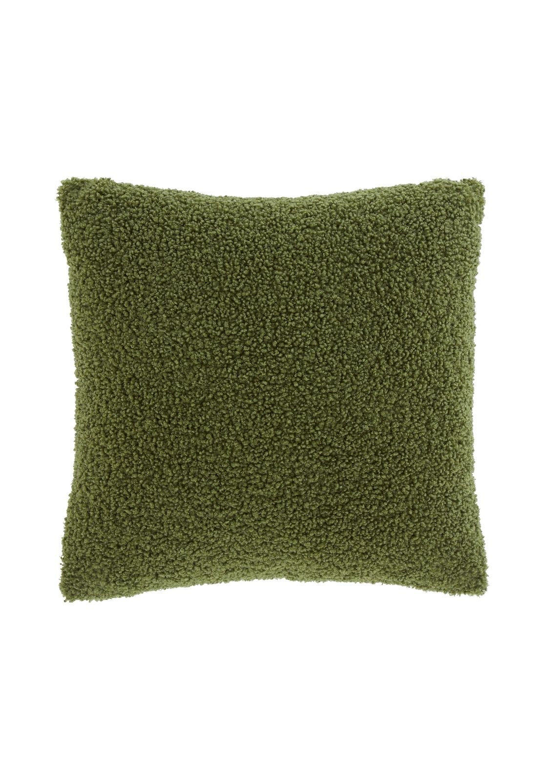 Catherine Lansfield So Soft Velvet Boucle Cushion - Green 1 Shaws Department Stores
