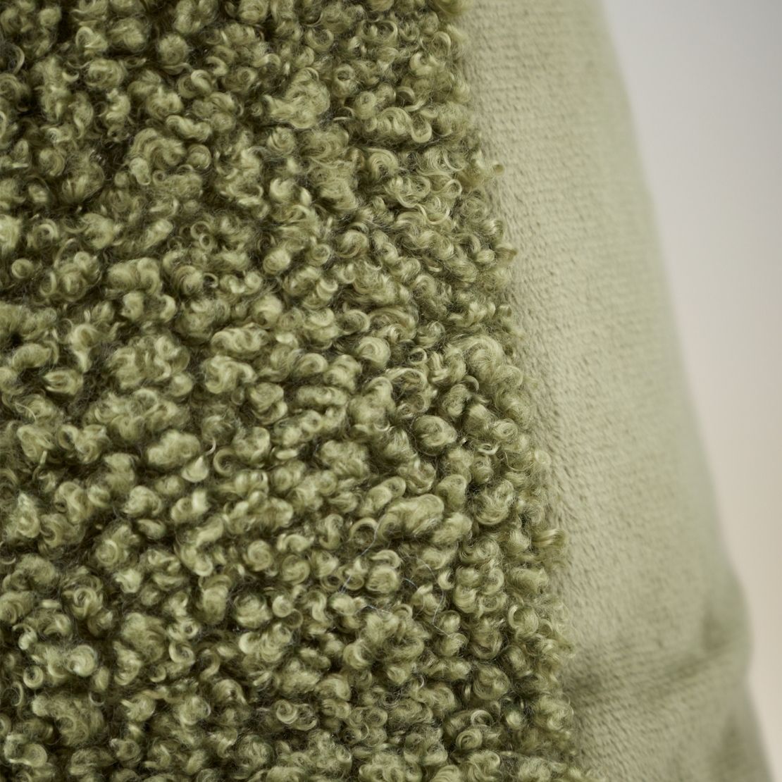 Catherine Lansfield So Soft Velvet Boucle Cushion - Green 3 Shaws Department Stores