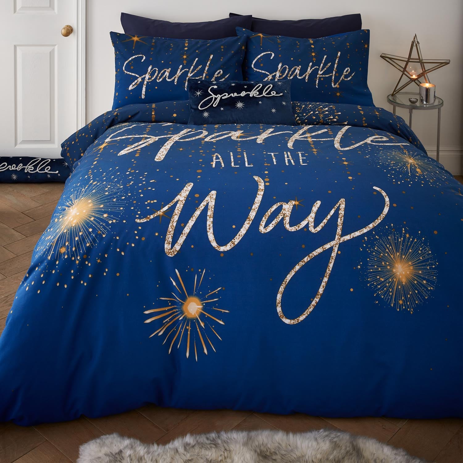 The Home Collection Christmas Sparkle Duvet Cover Set 1 Shaws Department Stores