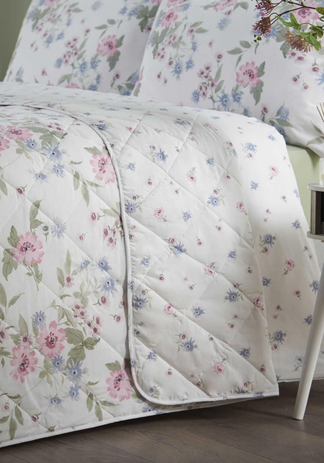 The Home Collection Primrose Floral Quilted Bedspread - Pink 2 Shaws Department Stores