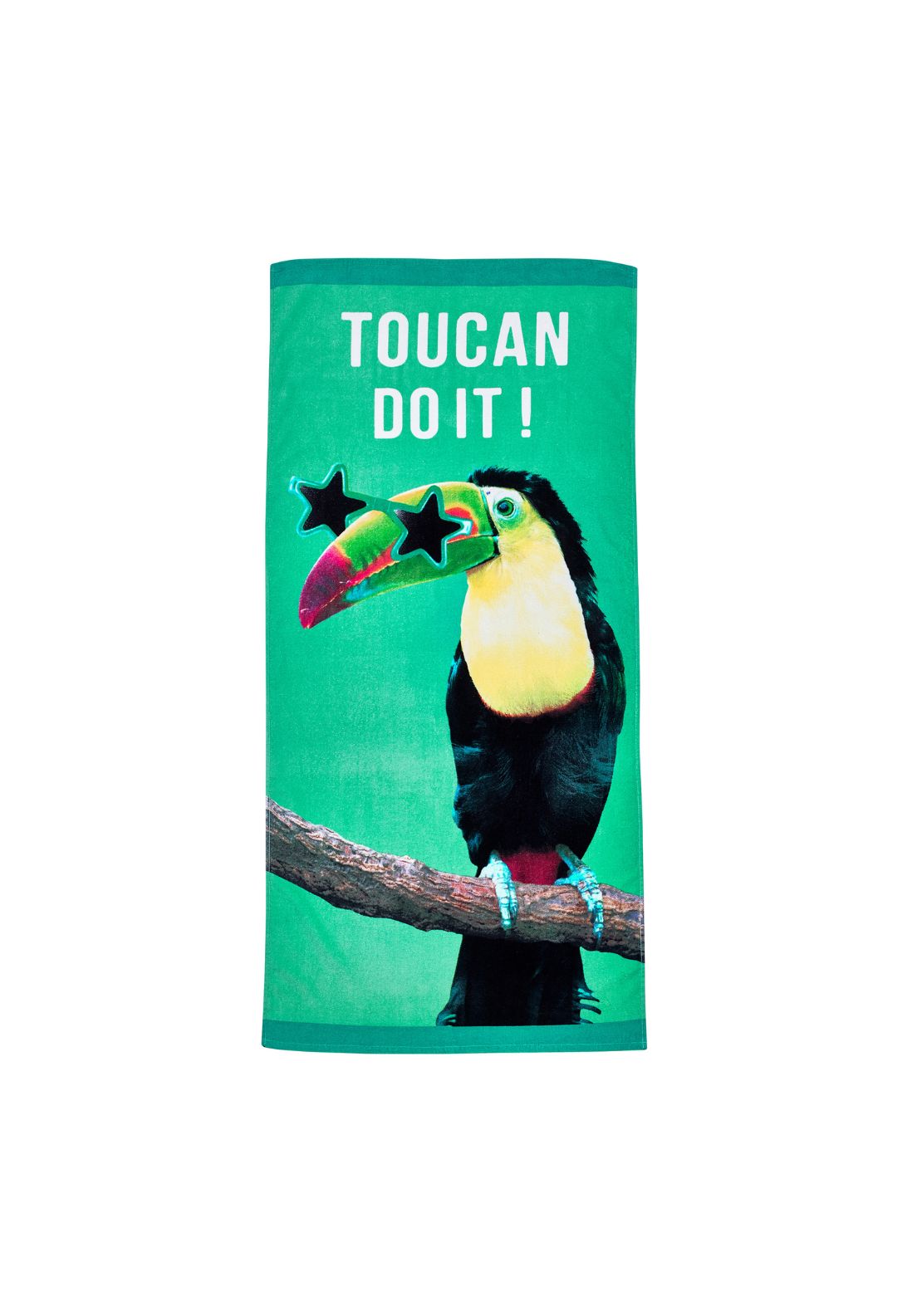 Catherine Lansfield Toucan Do It Cotton Beach Towel - Green 1 Shaws Department Stores