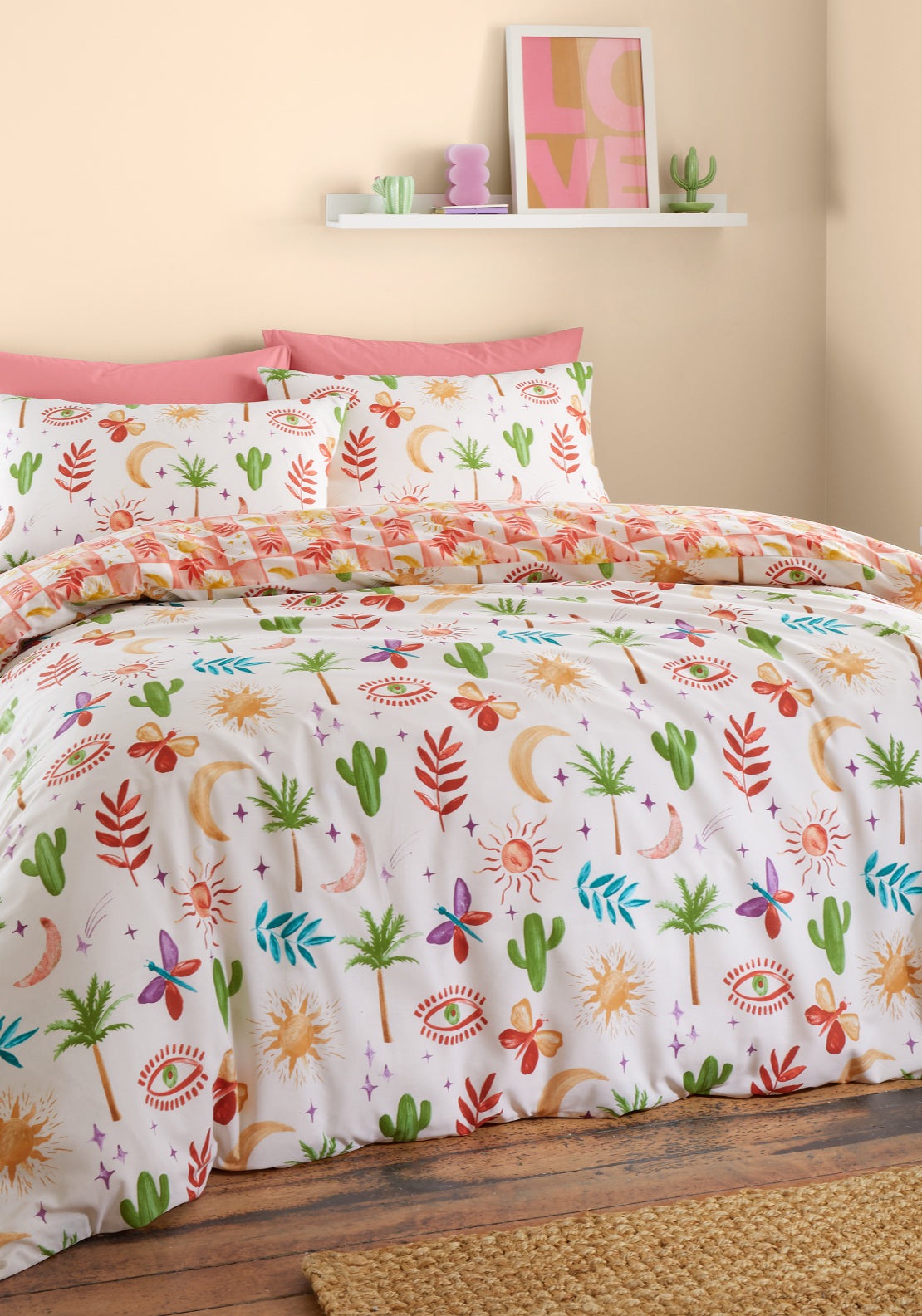 Sassy B Fiesta Reversible Duvet Cover Set - Nude 2 Shaws Department Stores